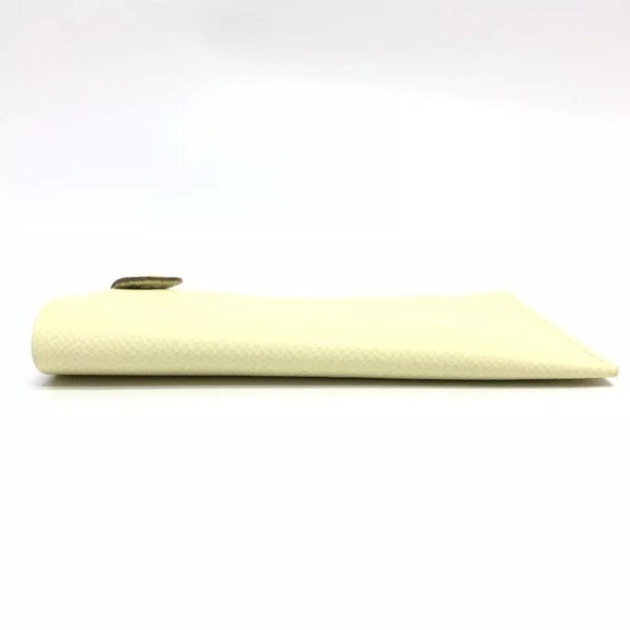 HERMES Talmac PM Passport Case Tarmac Epsom yellow/SilverHardware Unused - Picture 6 of 16
